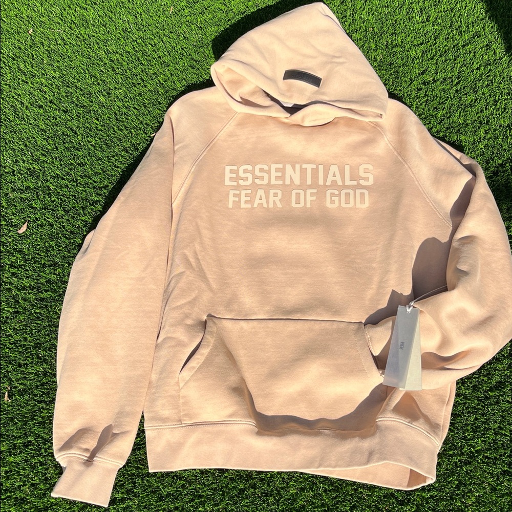 NWT Fear of God Essentials Hoodie- Tan